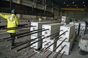  Besides consistent compliance with health and safety standards at the factory, one of the striking features is the outstanding surface quality of precast ­elements 