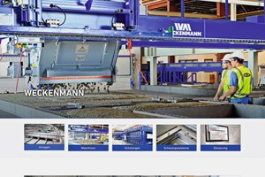 Die neue Weckenmann-Website in responsivem Webdesign bietet klar strukturierte Informationen über Anlagen zur Herstellung von Betonfertigteilen in sechs Sprachen 