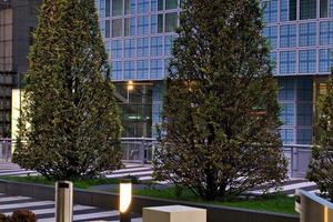  The Lucem cubes installed at ­Munich Airport begin to shine at nightfall  