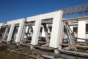  View of several F‑shaped elements prior to installation 
