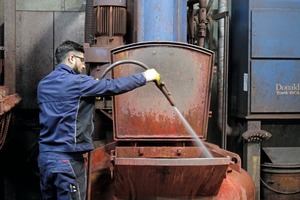  The production tanks have to be cleaned with hot water on a regular basis 