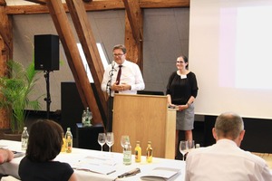  This year, FBF Managing Director Dr. Ulrich Lotz (left) was able to announce an interesting speech given by Cornelia Biegert on the Federal Horticultural Show 2019  