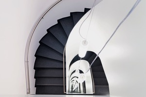  ... as well as these steps of a spiral staircase for a residential and office building in Hannover, Pelikanviertel 