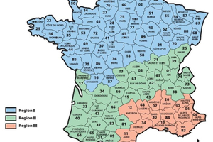  Rainfall regions in France, INT 77-284[10] 