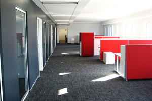  Climate-control ceilings installed in the new building cater to a pleasant thermal environment in the rooms  