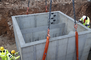  Assembly of the storm water overflow structure  