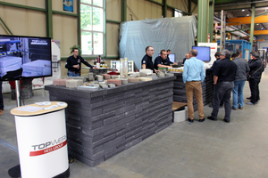  The live demonstrations at the after-sales services stand were among the other highlights, in addition to the machines and systems for concrete block production 