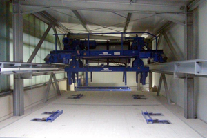  View into the new curing chamber with fully automated stacker crane 