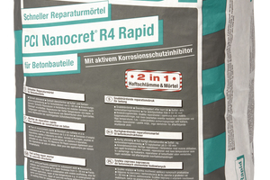 Der neue PCI Nanocret R4 Rapid ist ein sicherer und komfortabler Allrounder für die schnelle Betonreparatur auch bei niedrigen Temperaturen 