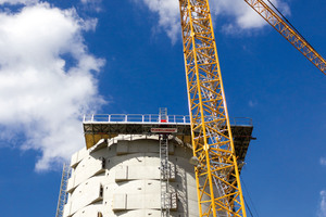  Construction site of the water battery pilot project in Gaildorf – an active storage reservoir in April 2017 