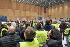  The agenda also included a visit to the construction site of the new RheinMain Congress Center (RMCC) in Wiesbaden; some of its outdoor areas were paved with concrete blocks supplied by Rinn  