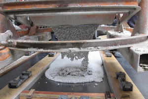  During production particular attention had to be paid to a consistent water-cement ratio 