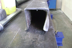  Prior to the restoration of the shuttering systems: deformed and dented shuttering profiles 