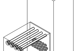  The bracket is connected to the column by means of threaded rods pushed through conduits, being screwed and fixed in the tie rod sleeves  