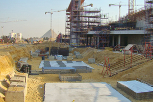  In Egypt, such as here, near Cairo at the foot of the pyramids, extensive construction activities are evident 