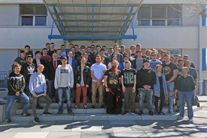  The upcoming generation of horticulturists and landscape gardeners visiting a concrete plant  