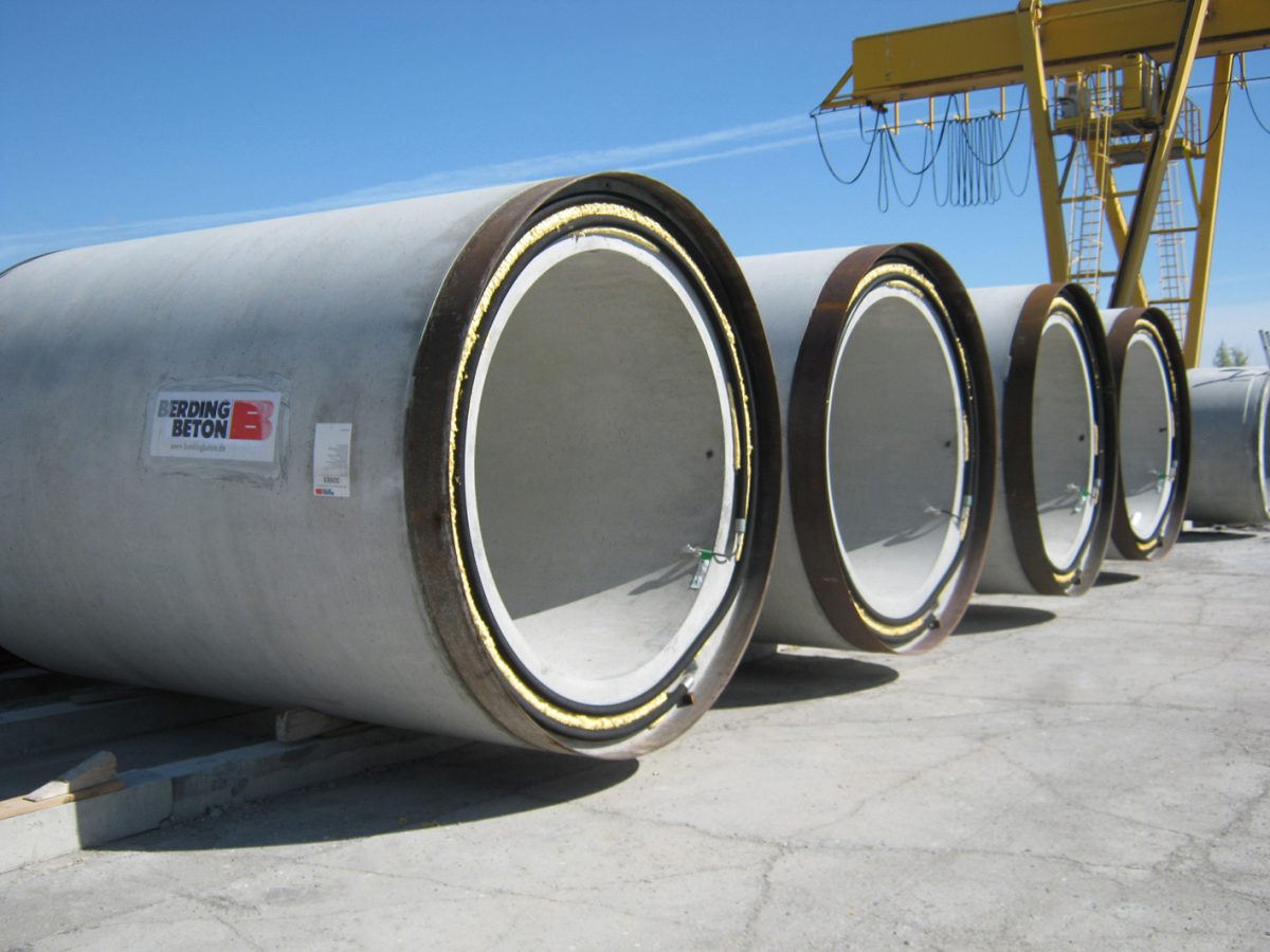 760 jacking pipes for urban drainage installed in Zug Concrete Plant