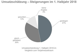  Umsatzentwicklung der Unternehmen im 1. Hj. 2018 gegenüber dem 1. Hj. 2017 