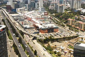  Panoramaansicht der Baustelle in Mexico City 