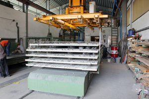  Precast floor slabs are manufactured on a production line supplied by Company Sommer, … 