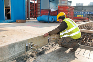  Das Fundament, die Decken-Wandanschlüsse und die Deckenunterzuganschlüsse wurden mit dem Schöck Schwerlastdorn vom Typ SLD-Q ausgeführt 