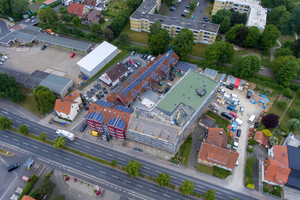  Stammhaus und Anbau in Göttingen aus der Vogelperspektive  