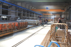  The rail system of the bucket conveyor is 110 m long 