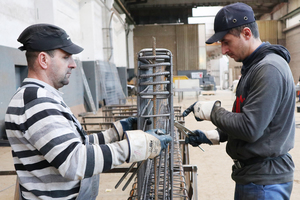  The reinforcement for two-dimensional and bar-shaped precast elements is prepared in the bar bending shop  