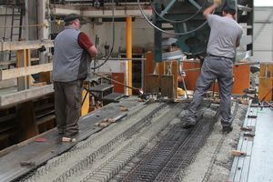  Concrete placement of prestressed TT-beams  