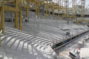  The stands and their component parts consist of precast concrete elements, ... 