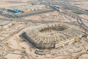  The Al Rayyan Stadium to host 40,000 spectators is erected for the 2022 FIFA World Cup 