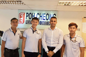  Ivan Leng (Poh Cheong General Manager), Nexz Seah (Poh Cheong Director), Gabriele Falchetti (MCT Italy Executive South East Asia Sales Manager) and Michael Chia (Poh Cheong Director/from left to right) 