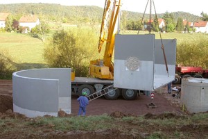  Realisierung eines Rückhaltebeckens durch Montage vorgefertigter Betonbauteile  