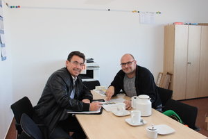  Moll Project engineer Lars Wobisch (right)&nbsp; in conversation with BFT editor-in-chief Silvio Schade 