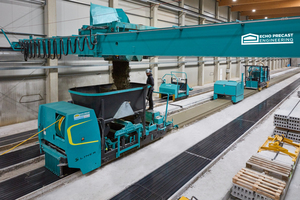  Larco is producing pre-stressed precast concrete elements on four production lines. Heart of the production is the Slipformer S-Liner from Echo Precast Engineering  