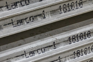  With the plotter from Echo Precast concrete parts can be marked on the sides with identification details 