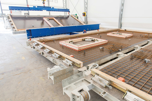  Horizontal preparation of the butterfly formwork  