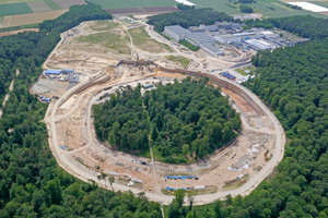  The dimensions of the FAIR particle accelerator are huge, even from the bird’s eye view  