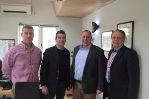  From the left: Philip Maxwell (Milbank Project Manager), Alessandro DiCesare (MCT Project Manager), Andy Mayne (Milbank Managing Director), Lamberto Marcantonini (MCT President) 
