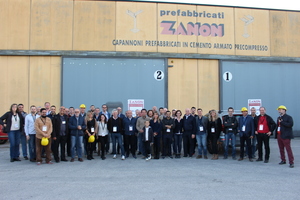  Das internationale Teilnehmerfeld der letztjährigen „Technical Mission to Italy“ besuchte unter anderem Prefabbricati Zanon in Cittadella 