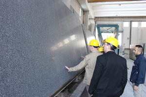  Visitors were particularly impressed with the high surface quality of the precast panels both inside the factory building … 