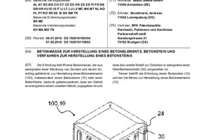 Concrete mass for manufacture of a concrete element, concrete block and