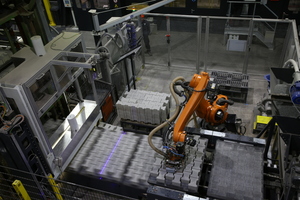  The highlight of the factory tour is the orange-colored Kuka robot called “Wall-E” 