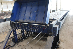  Freshly produced prestressed elements in the production facility 