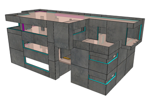  South view (isometric drawing)  