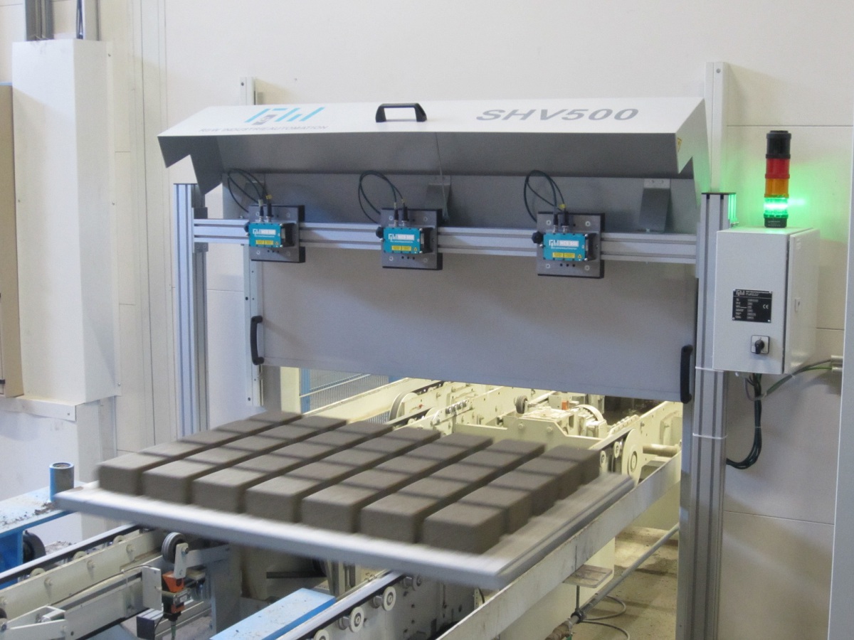 New block height measuring system for concrete blocks Concrete Plant Precast Technology