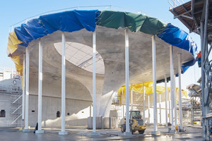  Chalice-shaped pillar of upcoming Stuttgart railway station 
