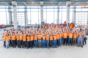  The dedicated workforce of mbk at the Kisslegg location in the Allgäu region of Germany 