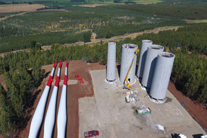  Pro Turm wurden 400 m³ Beton benötigt 