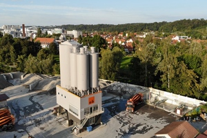  The a+b concrete plant in Biberach, Germany, from a bird’s-eye perspective  